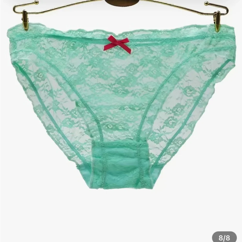 2️⃣1️⃣2️⃣ 6Pcs Floral Lace Bikini Panties, Breathable Sheer Bow Tie Panties - Picture 6 of 6